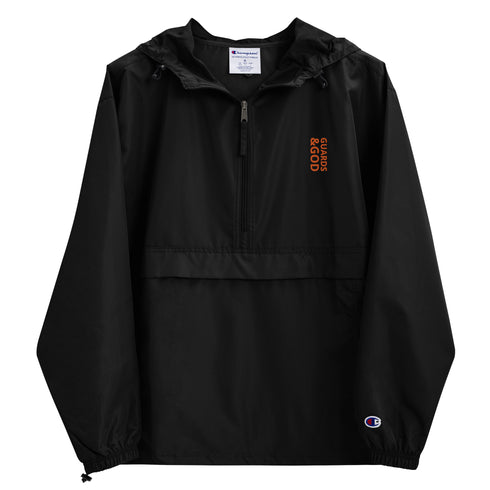 Guards &God Vertical Orange Embroidered Champion Packable Jacket